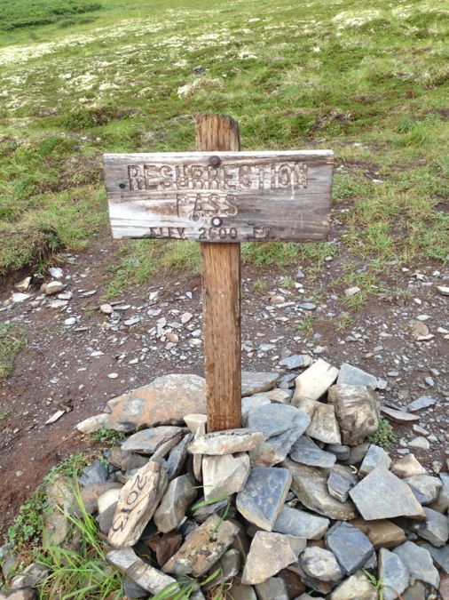 Crossing over Resurrection Pass for the first of two times.